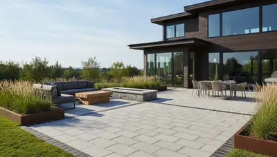 Stone paver patio installation by Chop Chop Landscaping in St Petersburg, FL